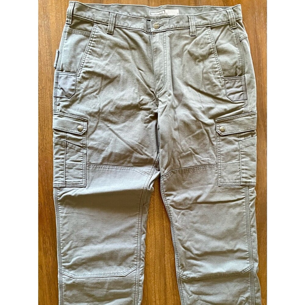 Men's Carhartt Rugged Fleece Lined Grey Cargo Pants – Size 40x30